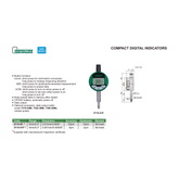 Insize Compact Digital Indicator 5 mm Series 2114-5F